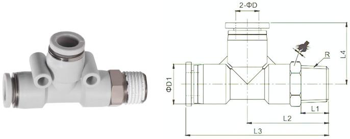 IPD氣管接頭規格圖 IPD氣管接頭規格圖