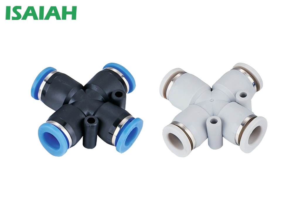 IPZ塑料四通十字型氣管快插接頭