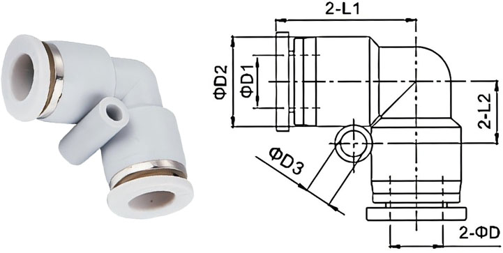 IPV塑料彎頭規格圖 IPV塑料彎頭規格圖