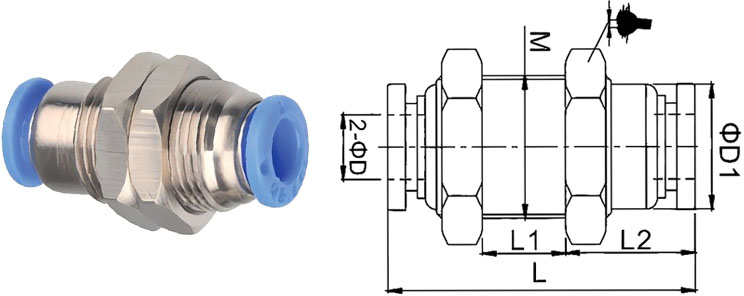 IPM隔板直通氣管接頭規格圖 IPM隔板直通氣管接頭規格圖