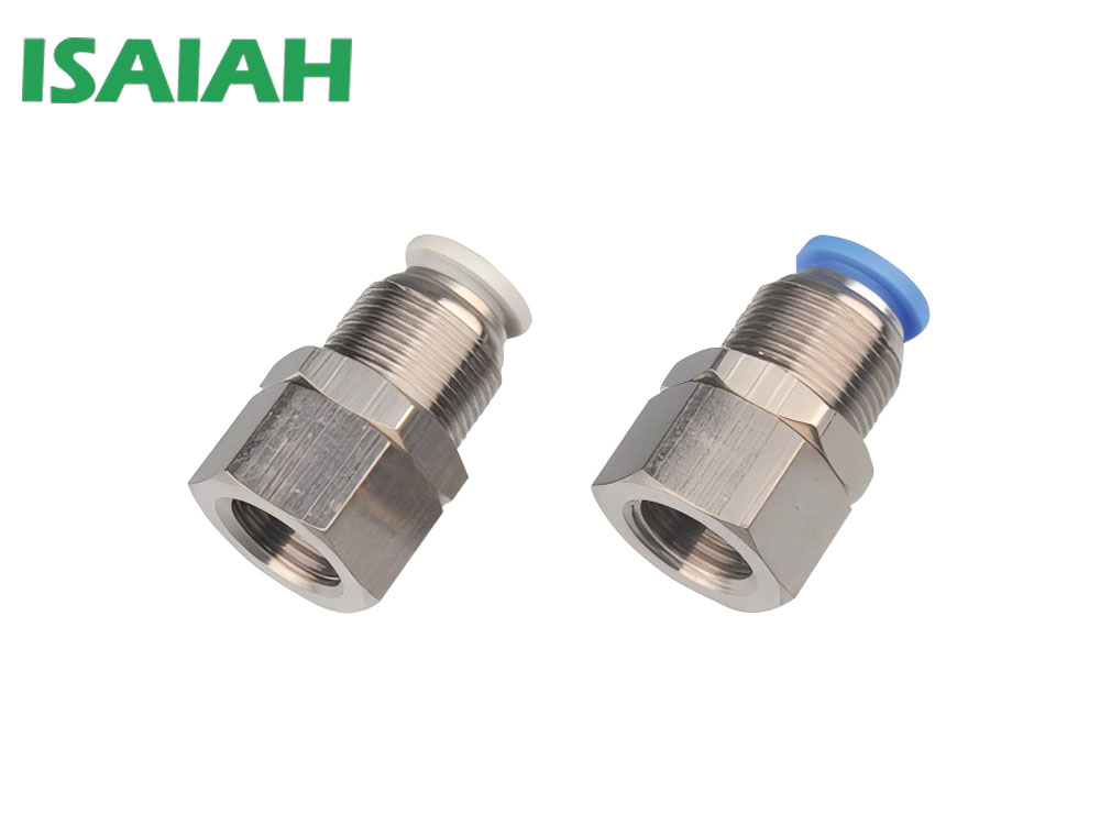 IPMF隔板內螺紋直通快插式氣管接頭